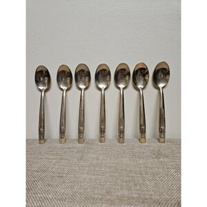 Nickel Bronze Thai Flatware Spoon Set - Lot Of 7